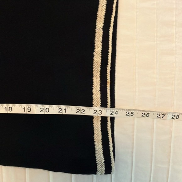 J Crew navy wool tunic style sweater with tan trim - Picture 9 of 9